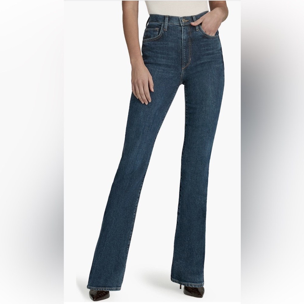 Favorite Daughter The Valentina Super High Waist Mini Bootcut Jeans 28